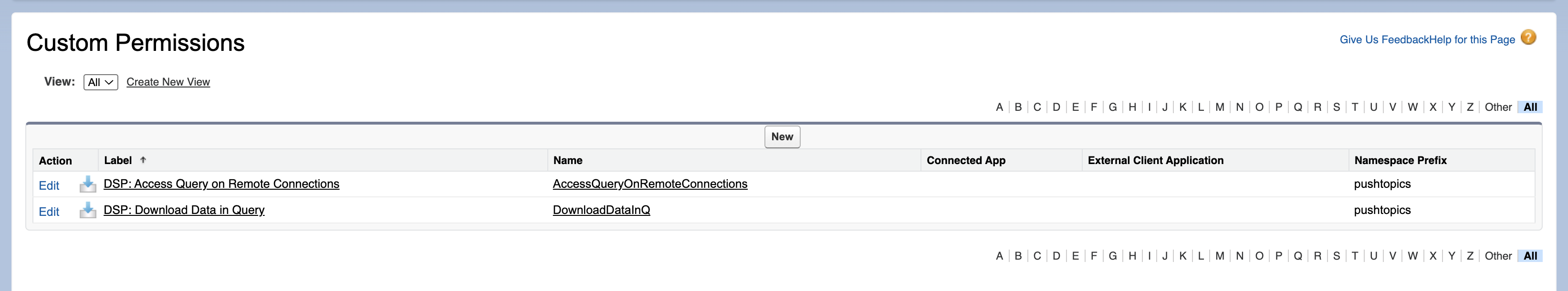 Custom Permissions